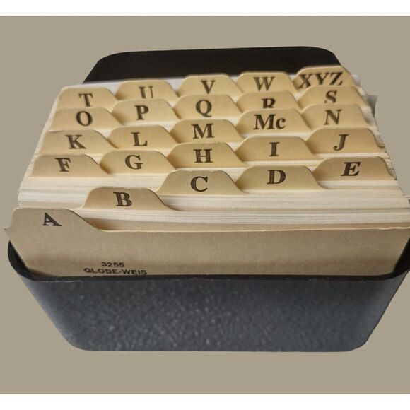 Set of 2 Vintage Black Rolodex Address Books - Picture 4 of 8